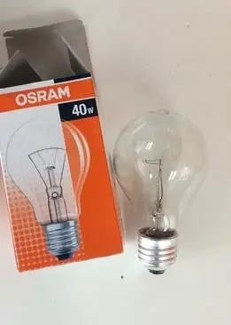 

OSRAM 40W E27 clear incandescent lamp,220V-240V line voltage general lighting bulb