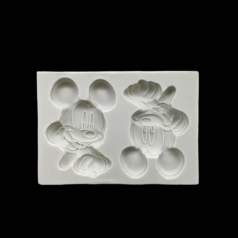 Микки силиконовые помадки торт украшения инструменты Sugarcraft глиняная форма печенья формы для шоколада