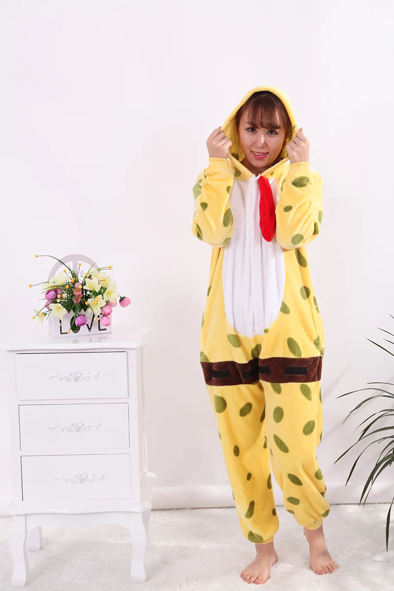 Halloween Sponge Bob onesiee Kigurumi Costume Pigiama Sonno Wear Suit