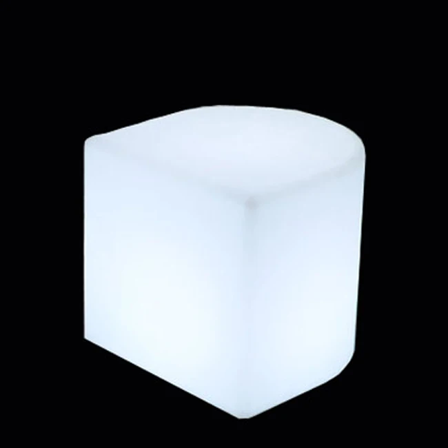 40cm Led Luminous Light Bar Stool Waterproof PE Material Cube Chair SK-LF35i from Skybess Factory Direct free shipping 1pc