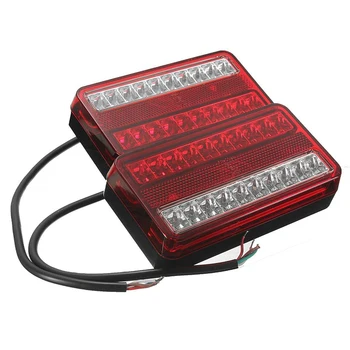 

2 x 20 LED Taillights Car Truck Trailer Brakes Rear Tail Indicator Light (Red, Yellow)