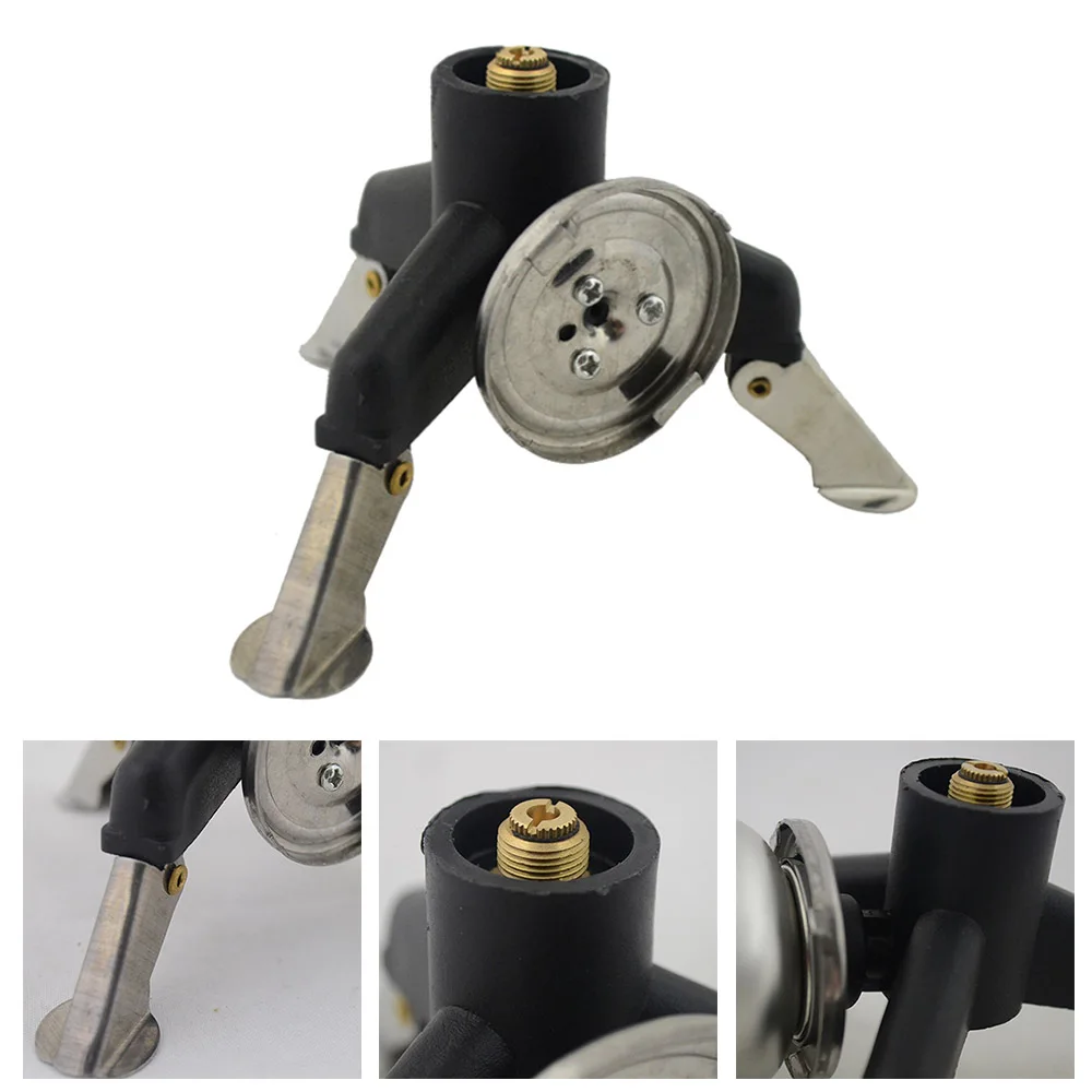 

Outdoor Portable Folding Mini Tripod Gas Stove Connector Ultralight Copper Tank Stand Adapter Stove Camping Survival Furnace