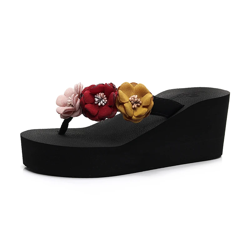 Chaussures Forme Hauts Plage De Strap Flop Non 3 6 Perles bvIfY7y6g