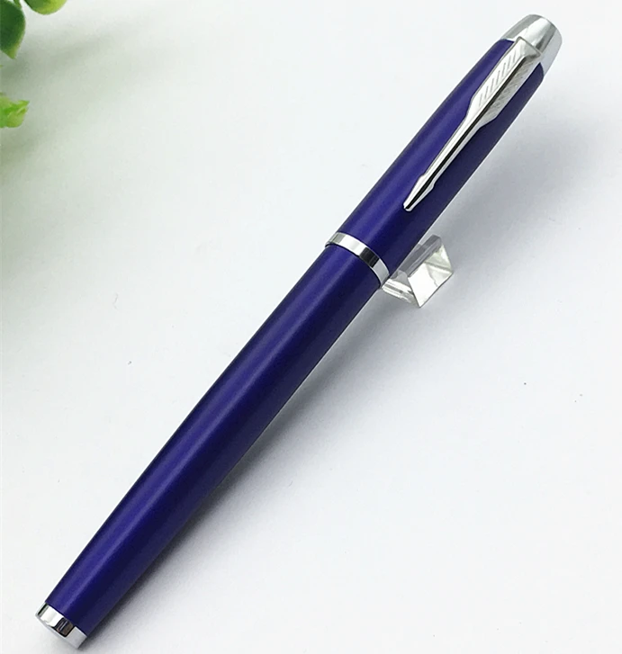 Jinhao 599 деловая металлическая синяя шариковая ручка Серебряная с зажимом офисные