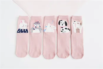 

500pairs/lot winter new fashion cute 3D cartoon animal pet style cotton sock/bunny rabbite/dog/unicorn/penguin sock