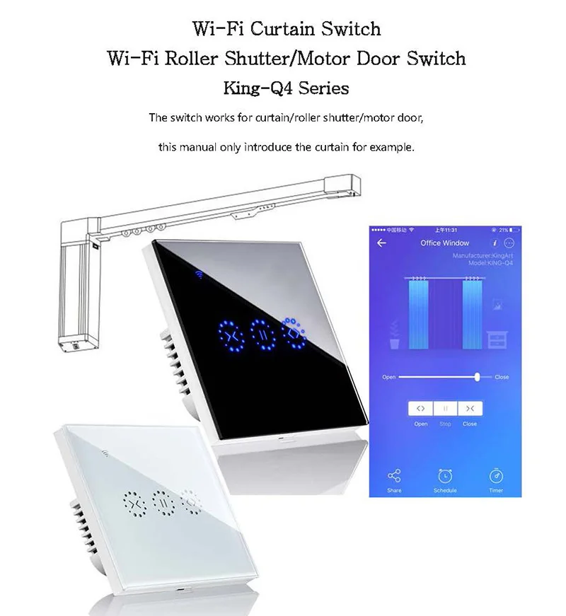 Умный дом, WiFi, электрические сенсорные жалюзи, занавес, переключатель Ewelink, приложение, голосовое управление, Alexa Echo, для механического ограничения, жалюзи