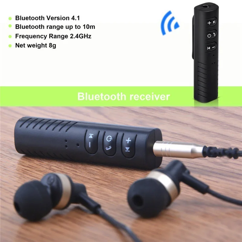 Универсальный 3,5 мм разъем Bluetooth Aux аудио приемник адаптер автомобильный комплект свободные руки музыкальный приемник с беспроводным микрофоном микрофон