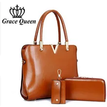 2016 Nouveau Véritable En Cuir Composite Sac Bolsas Femininas Célèbre Marque haute Qualité Épaule Sac Sac un Principal Luxe Vintage Fourre-Tout sac