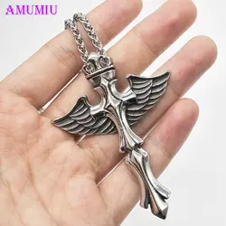 AMUMIU Ангел двойные крылья крест Медицинский символ медсестра Подвески с тематикой лечебной ожерелья для Для мужчин/Для женщин Jewelry