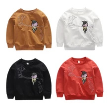 

Child pullover child sweater male children 2017 thin all-match o-neck top spring