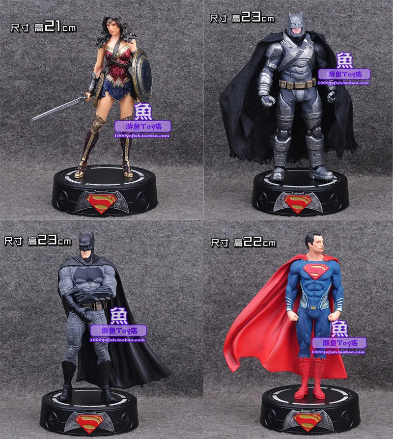 New DC Comic Film Justice League Super Hero Model Wonder Woman Superman Batman Base Light Statue Fi