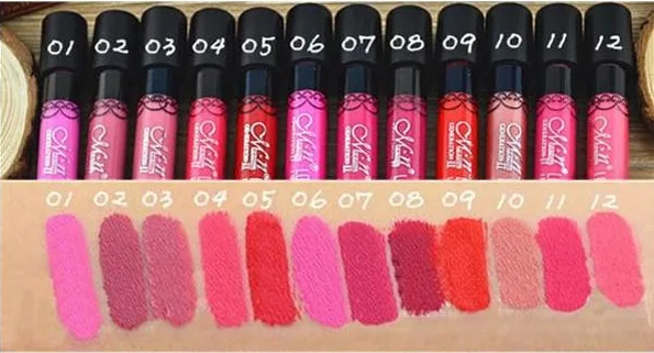 200 шт. Penjualan panas матовый блеск для губ beludru kualitas tinggi tahan air tahan lama lipgloss Warna seksi mc lipstik бесплатно - Цвет: Армейский зеленый