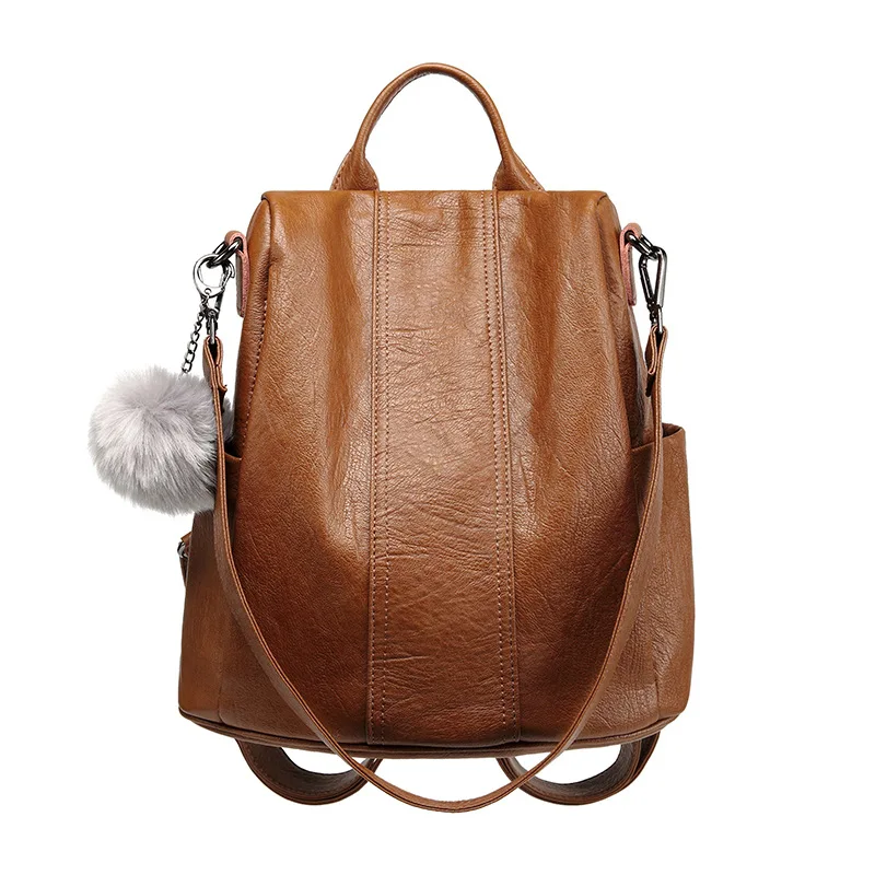 

2018 Design Leather Women Backpack Casual School Bags For Teenagers Girls Travelling Back Packs Female Shoulders Bags hot C702
