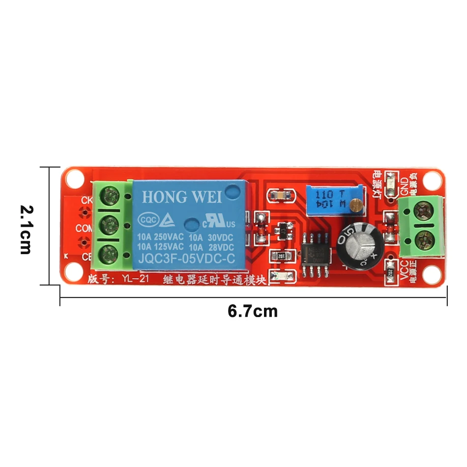 Регулируемый модуль таймера 12V 5V NE555 реле задержки постоянного тока экран ЦП 0 10 С