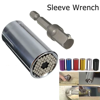 

Torque Wrench Head Set Socket Sleeve 7-19mm Power Drill Ratchet Bushing Spanner Key Magic Grip Multi Hand Tools