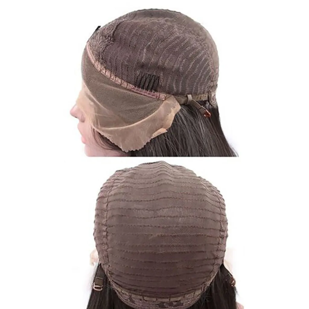 

Factory price 1pc Women Fashion Lady Multicolor Long Straight Lace Front Blonde Wigs 66cm Natural Wigs Stand Stocked Feb21