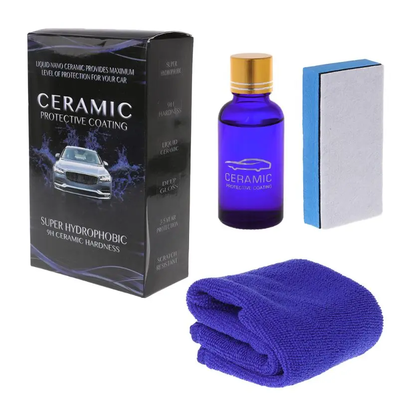 

Hot New 1 Set 30ML 9H Auto Car Super Hydrophobic Glasscoat Liquid Ceramic Coat Polish Anti-scratch for Car Paint Care