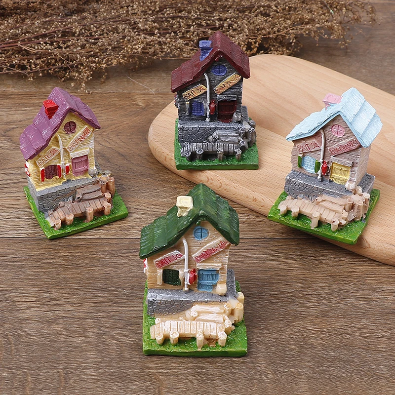 

Mini Micro Landscape House Resin Crafts Fairy Garden Decoration Home Miniature Villa Dollhouse Decor Accessories