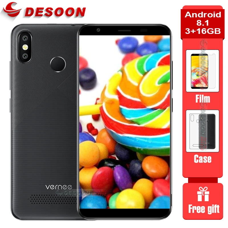 

Vernee T3 Pro Smartphone Android 8.1 5.5inch full screen 3GB RAM 16GB ROM Dual Cams MTK6739 Cellphone 4080mAh 4G Mobile Phone