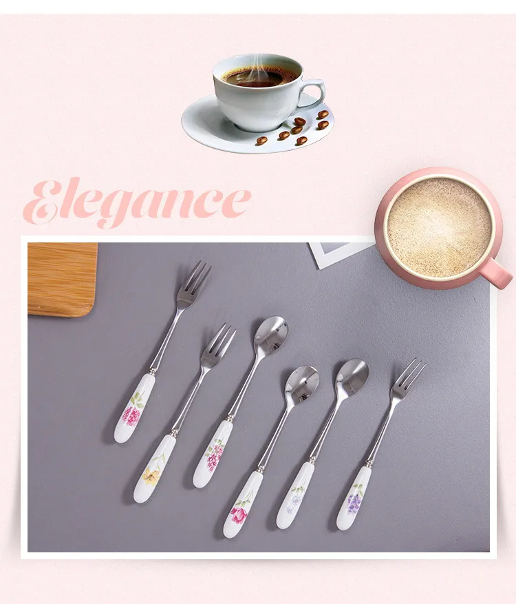Cutlery Tableware Set with Gift Box Chinese Ceramic Fork Spoon Flatware Set Stainless Steel Dinnerware Christmas Gift14