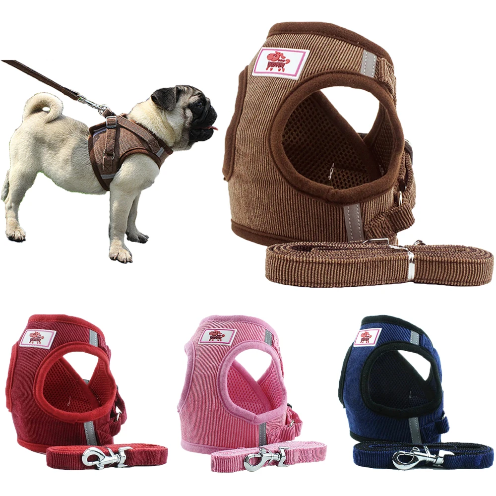 

Dog Harness Leash Set Adjustable Breathable Dog Cat Collar Vest Harness for Dog Puppy Pet Chihuahua Chest Strap Dog Accessories
