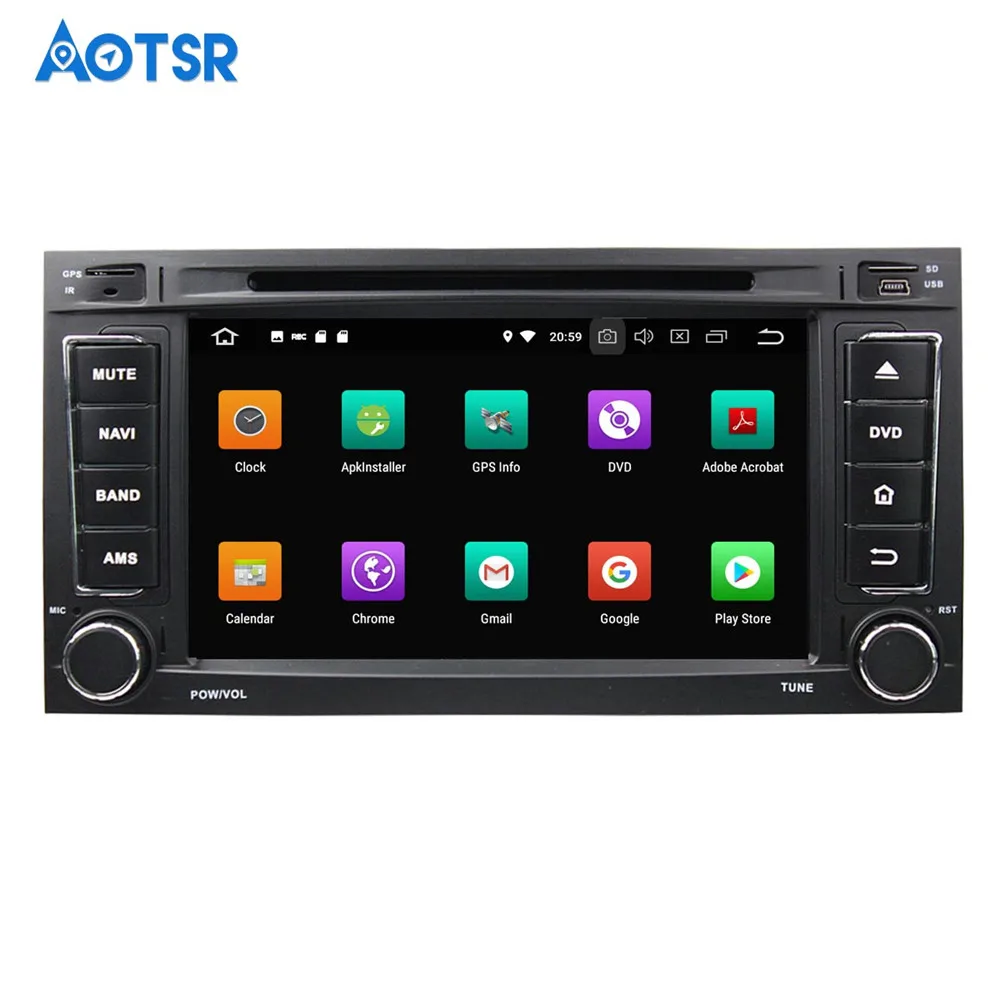 Cheap Android 8.0 32+4GB Car DVD player GPS navigation radio For VW Volkswagen TOUAREG 2002-2010 MULTIVAN 2008-2012 multimedia radio 10
