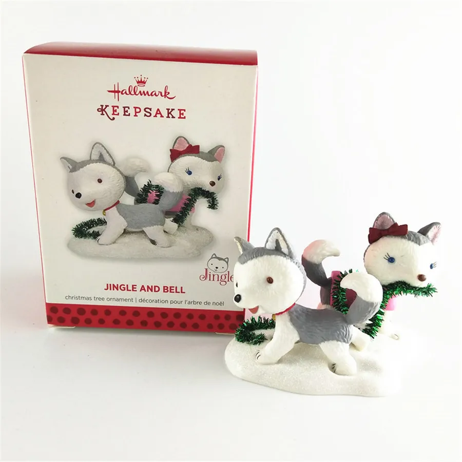 

1pcs 5cm Jingle and Bell figure toys with color box christmas tree ornament collection action toys