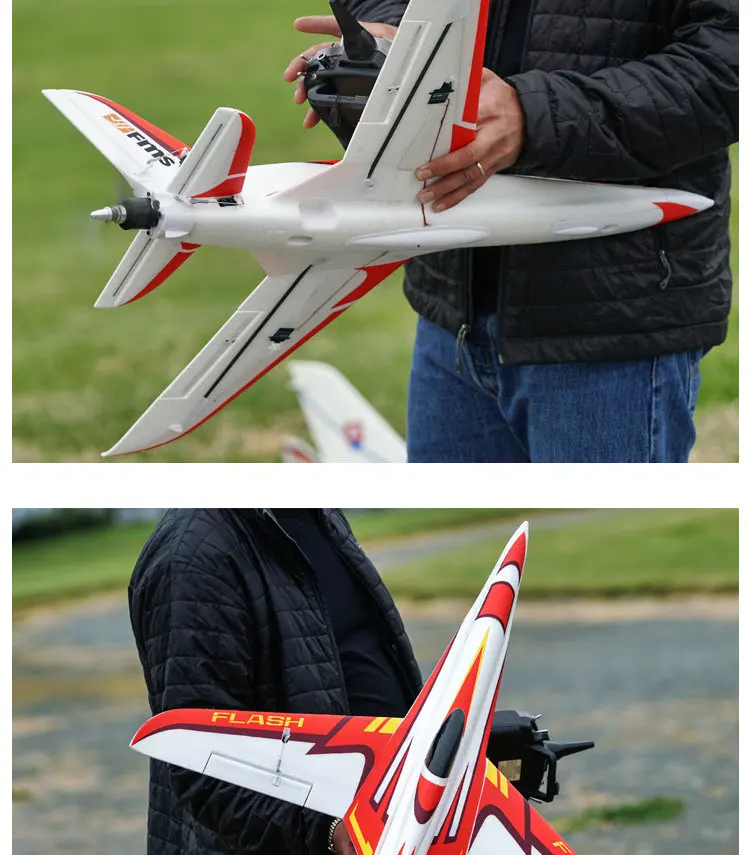 Радиоуправляемый самолет FMS Plane 850 мм Flash Racing Racer высокая скорость до 180 км/ч FPV готов с гироскопом балансировочная модель самолет для хобби Avion