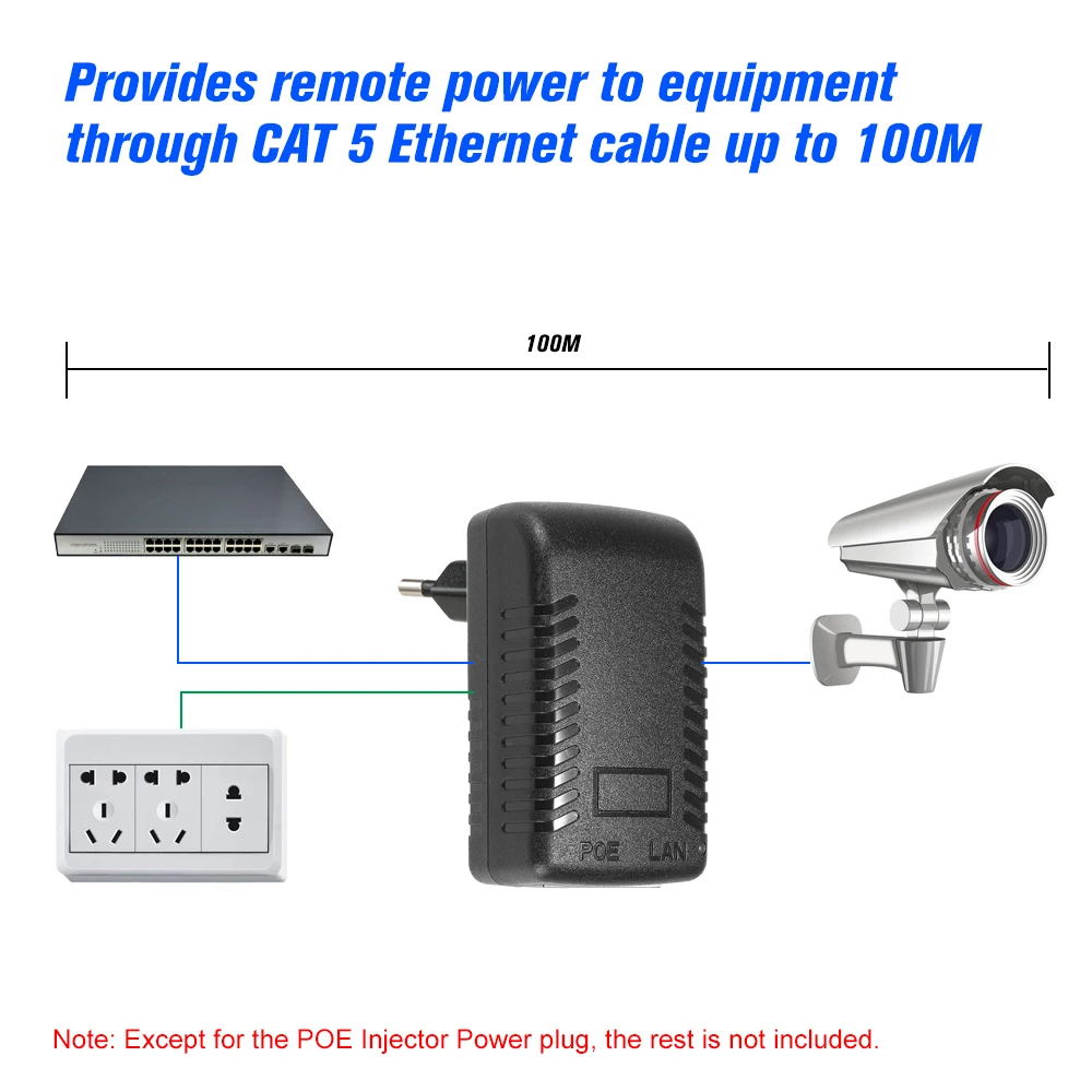Инжектор POE Ethernet блок питания Адаптер совместим W/T IEEE802.3af для IP Камера телефон
