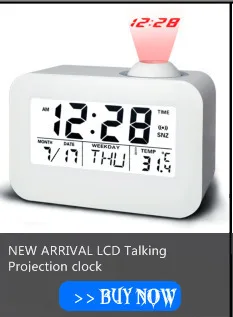 Led Projection Clock Electronic Desk Table Radio Nixie Clock Talking Projector Watch Digital Alarm Clock With Time Projection