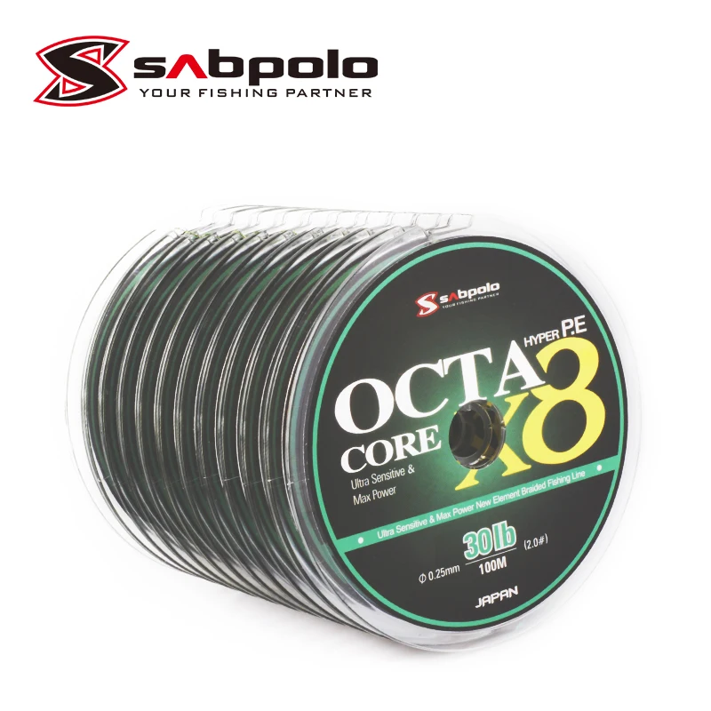 

SABPOLO Brand PE Braided Fishing Line 300M500M1200M 8 Strand 20-80LB Multifilament Fishing Line for Carp Fishing Wire HOT Sale