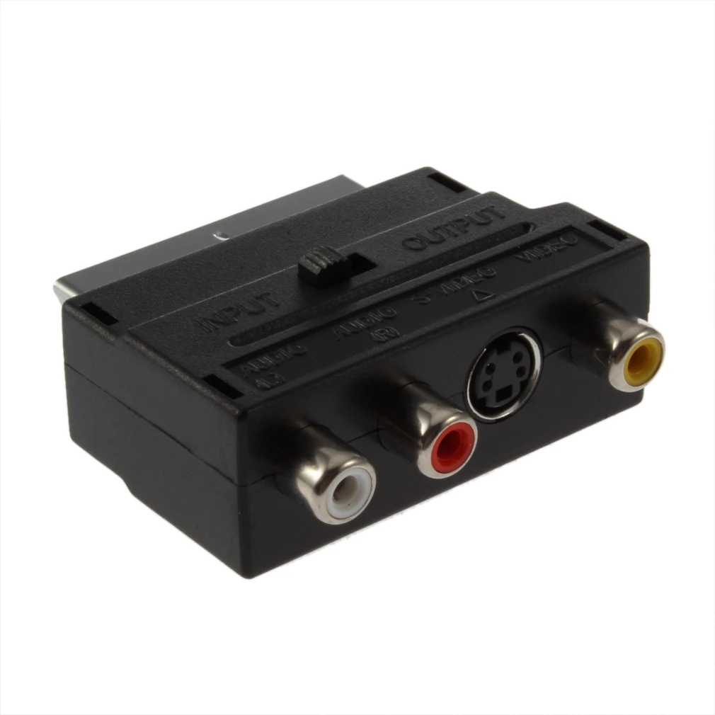 ICOCO горячая Распродажа RGB Scart для композитного RCA S-видео AV ТВ аудио адаптер |