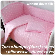 Скидка! 6/7 шт. детская кроватка Постельное белье s постельное белье для новорожденных малышей, Комплект постельного белья, пододеяльник, 120*60/120*70 см