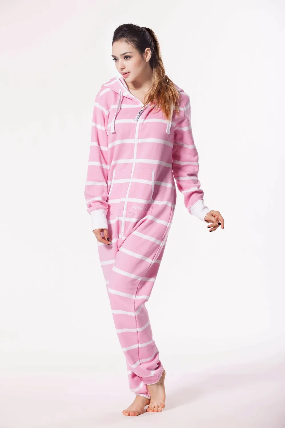 Полосатый цельный комбинезон «Все в одном» onesies onezie из матового флиса, хлопковый спортивный костюм, уникальная Толстовка