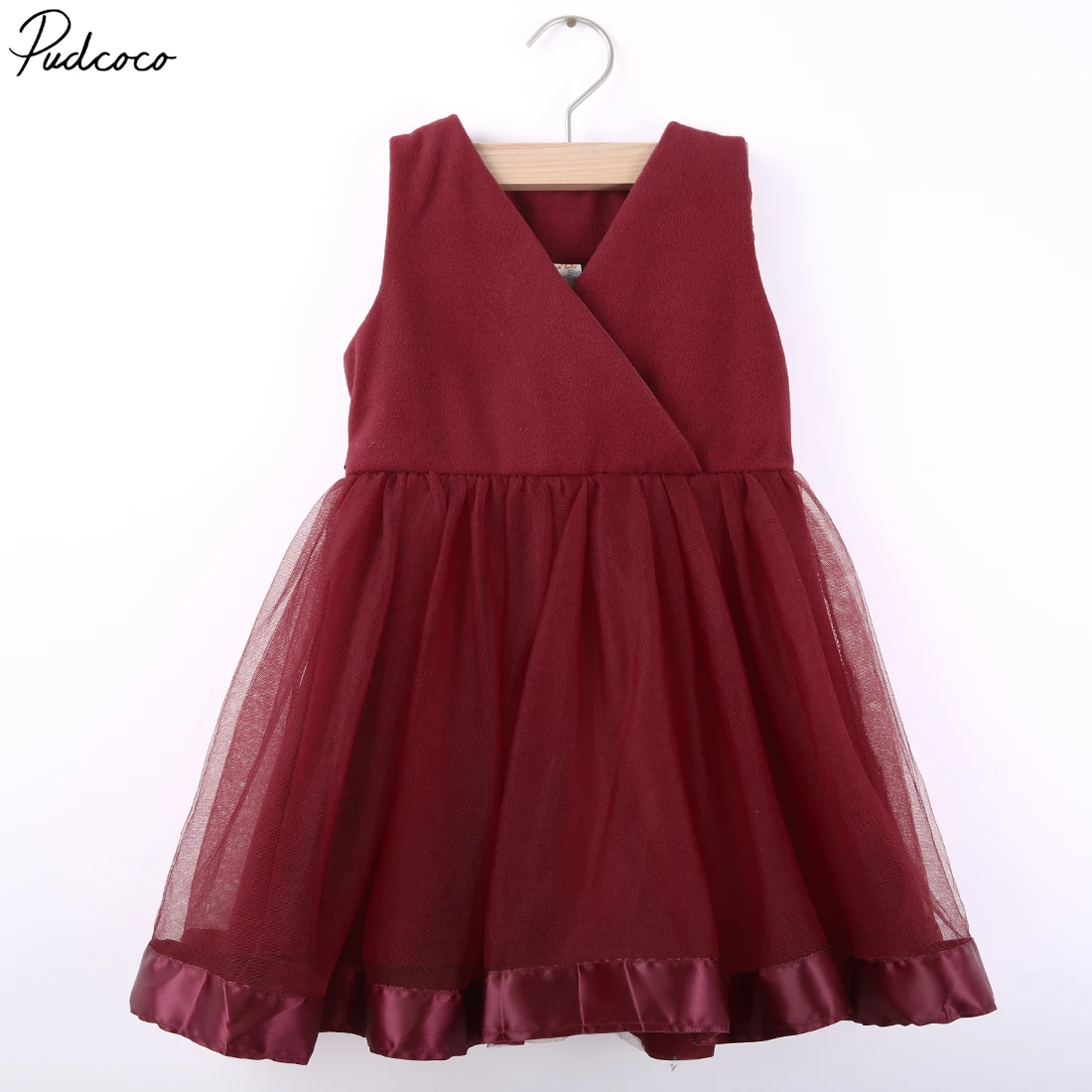 

Kids Baby Girls Dress Lace Tulle Gown Formal Party Wedding Bridesmaid Dresses Vestidos 2-7Y