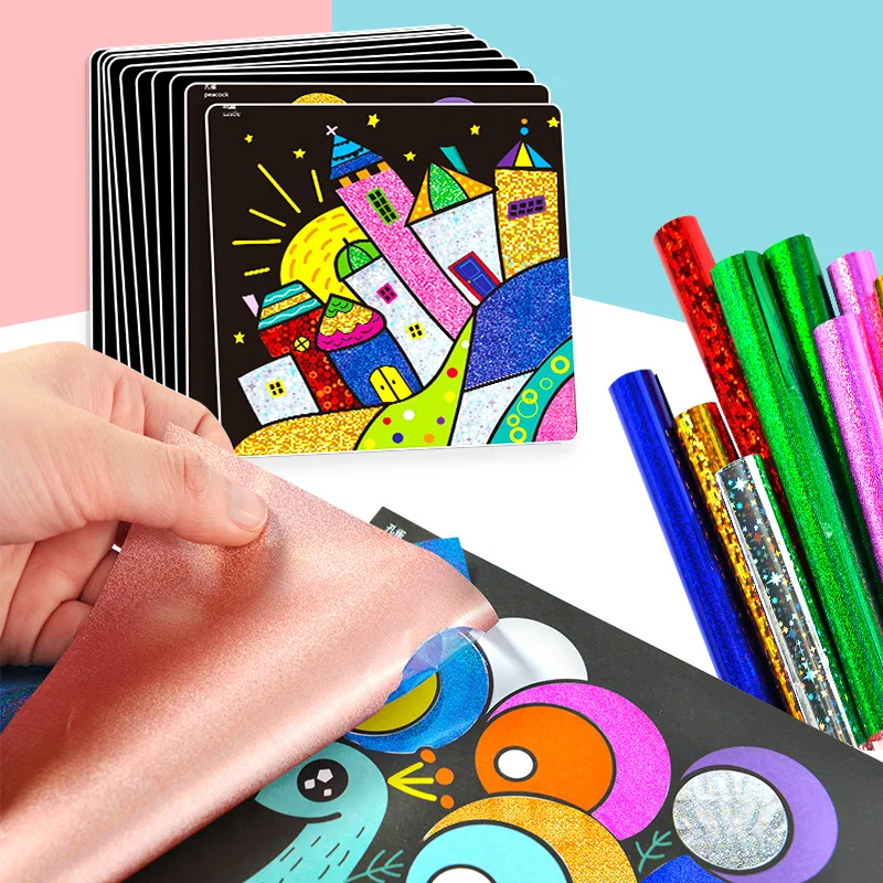  DIY Shimmer Starry Sky Colorful Starry Glitter Transfer Sticker Art kids puzzle creative education arts and crafts for kids 
