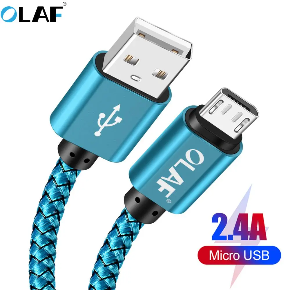 Кабель Micro usb OLAF 5 в 2 4 А плетеный кабель для быстрой зарядки и передачи данных samsung