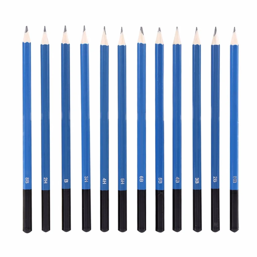 48 шт./лот профессиональный набор для набросок рисунок карандашей сумка для переноски художественная живопись набор инструментов для студентов черный