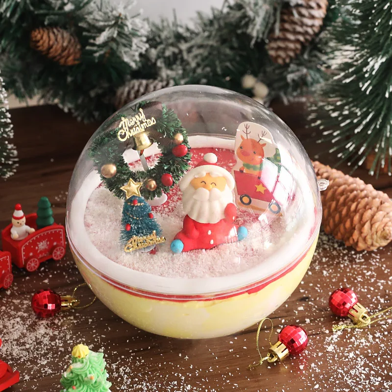 

Spherical Transparent PP Round Cake Mold For Mousses Ice Cream Chiffon Cakes Baking Pan Decorating Accessories Tools Candy box B