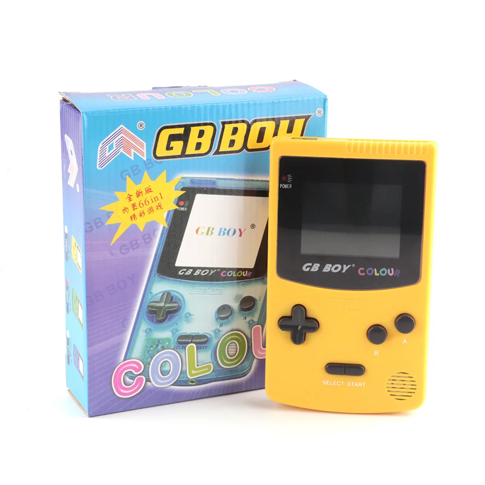 Новинка, GB Boy, Классическая цветная портативная игровая консоль, 2," экран, портативный детский игровой плеер с подсветкой, 66 встроенных игр