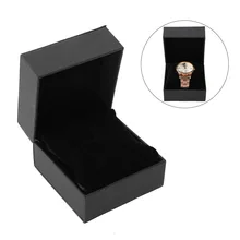 Черная прочная коробка для одной пары часов из искусственной кожи подарок для браслета браслет ювелирные изделия мужские часы коробки держатель