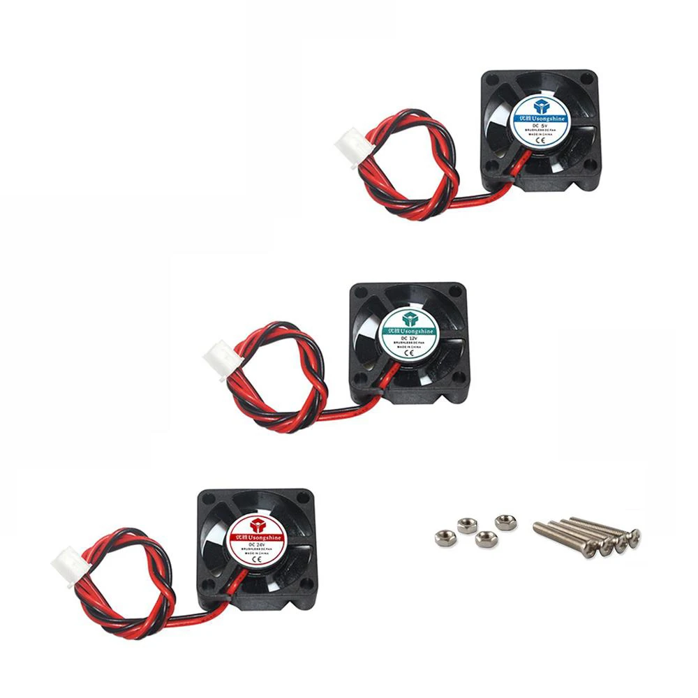 

DC 5V 12V 24V 3010 Fan Cooling Brushless Mini Fan 30*30*10MM Cable 2Pin Radiator Black For 3D Printer Parts Reprap