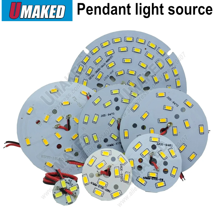 СВЕТОДИОДНЫЙ печатной платы сварной 30 см провод, светодиодный подвесной светильник источник 3 Вт 5 Вт 5730 SMD светильник светодиодный светильник Панель для PCB для потолка светодиодный
