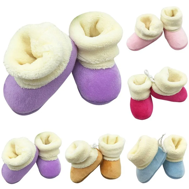 

Warm Baby Kids Infant Toddler Crib Shoes Girls Fur Winter Snow Shoes Boots 0-18M