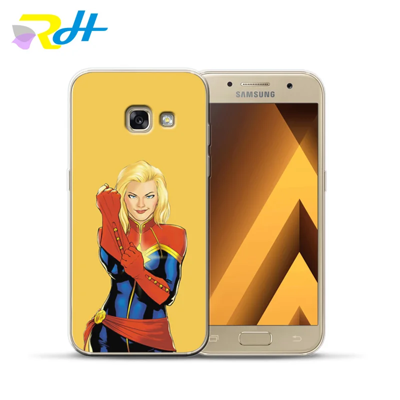 Мягкий ТПУ чехол для Samsung Galaxy A7 2018 Coque Etui Captain Marvel A10 20 30 40 50 70 A6 A8 Plus