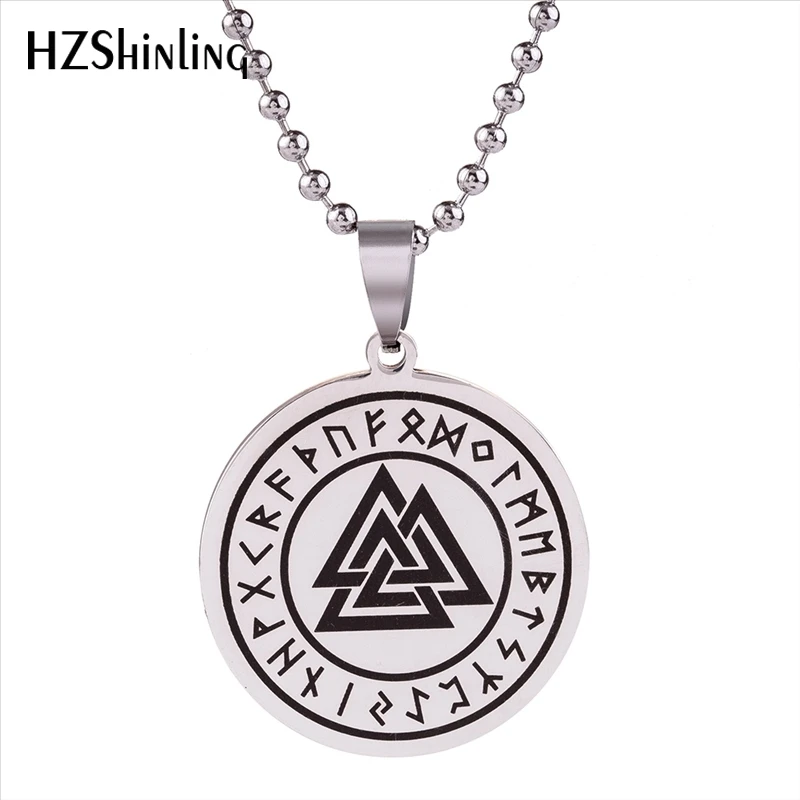 Новинка 2018 подвеска с тремя рожками из нержавеющей стали Odin ожерелье Valknut