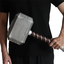 Thor's Hammer 44cm Cosplay Thor Thunder Hammer Weapons Movie Role Playing Safety PU Material Kids Toy Gift 29cm thor s hammer toys new avengers super heroes thor hammer cosplay toy plastic hammer action figures for kids christmas gifts