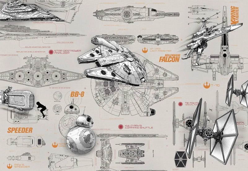 3d Star Wars Papier Peint Mural Personnalise Vaisseau Spatial Conception Plan Photo Papier Peint Brique Papier Peint Enfant Chambre Hotel Chambre Decor Aliexpress