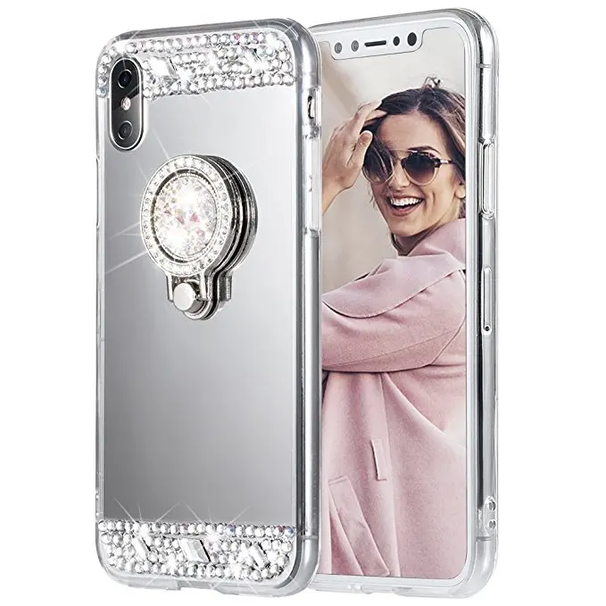 Зеркальные чехлы с блестками для Huawei P40 P20 P30 Lite Pro Honor 20 10i 9 10 8X 8A P Smart 2019 Nova 5T|mirror