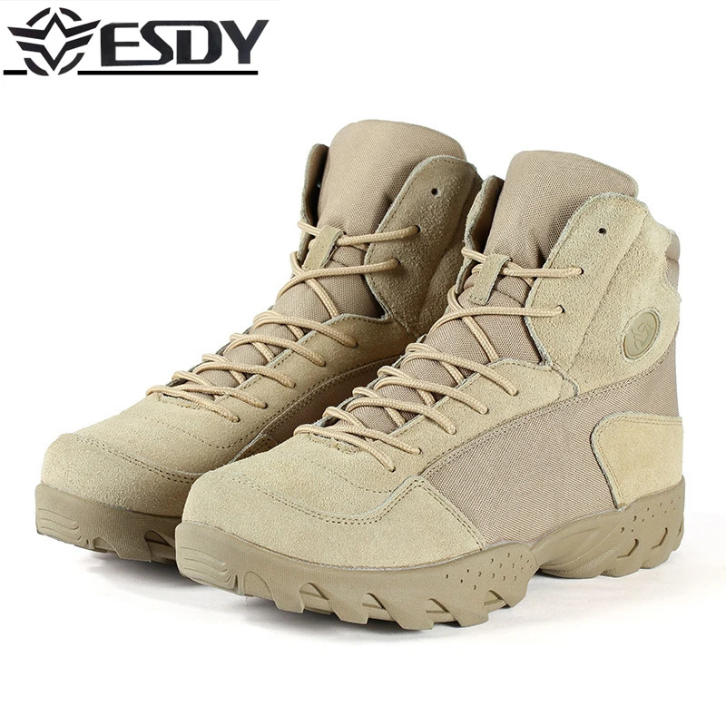ESDY военные качественные уличные камуфляжные альпинистские тактические армейские мужские ботинки дышащие высокие штурмовые походные ботинки